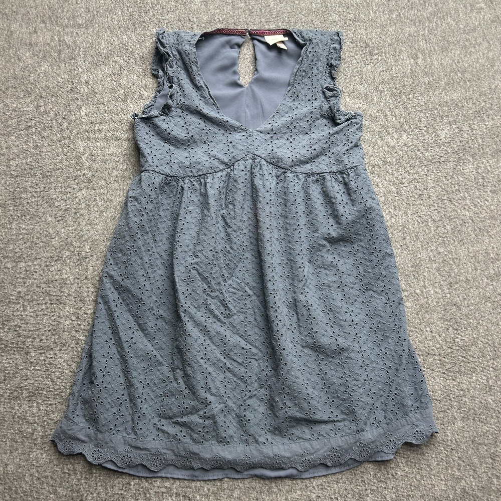 Knox Rose Eyelet Midi Dress Medium Boho Prairie Cottage Flutter Short Sleeve